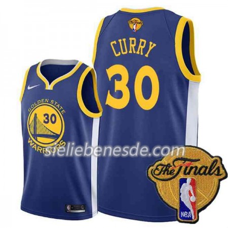 Herren NBA Golden State Warriors Trikot Stephen Curry 30 2018 Finals Patch Nike Blau Swingman